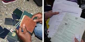 Паспорта и поддельные документы, обнаруженные в ходе операции