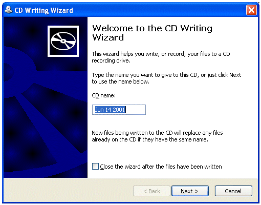 Чем запомнится Windows XP: встроенный в систему инструмент записи компакт-дисков — хотя многие все равно предпочитали Nero