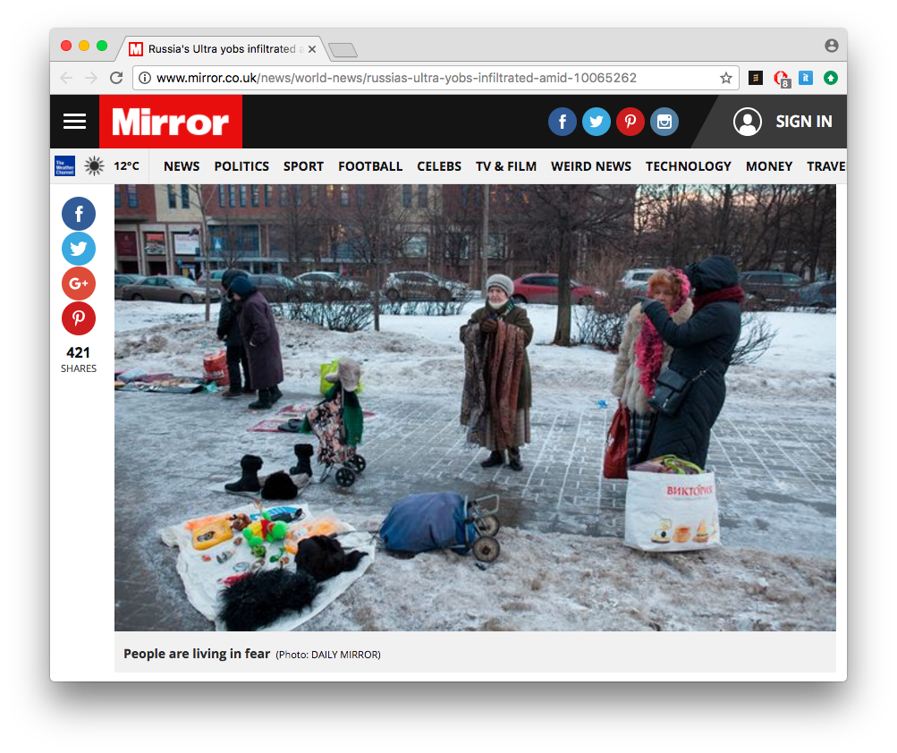 The Daily Mirror перепутал кулачные бои на Масленицу с подготовкой  футбольных фанатов к чемпионату мира — Meduza