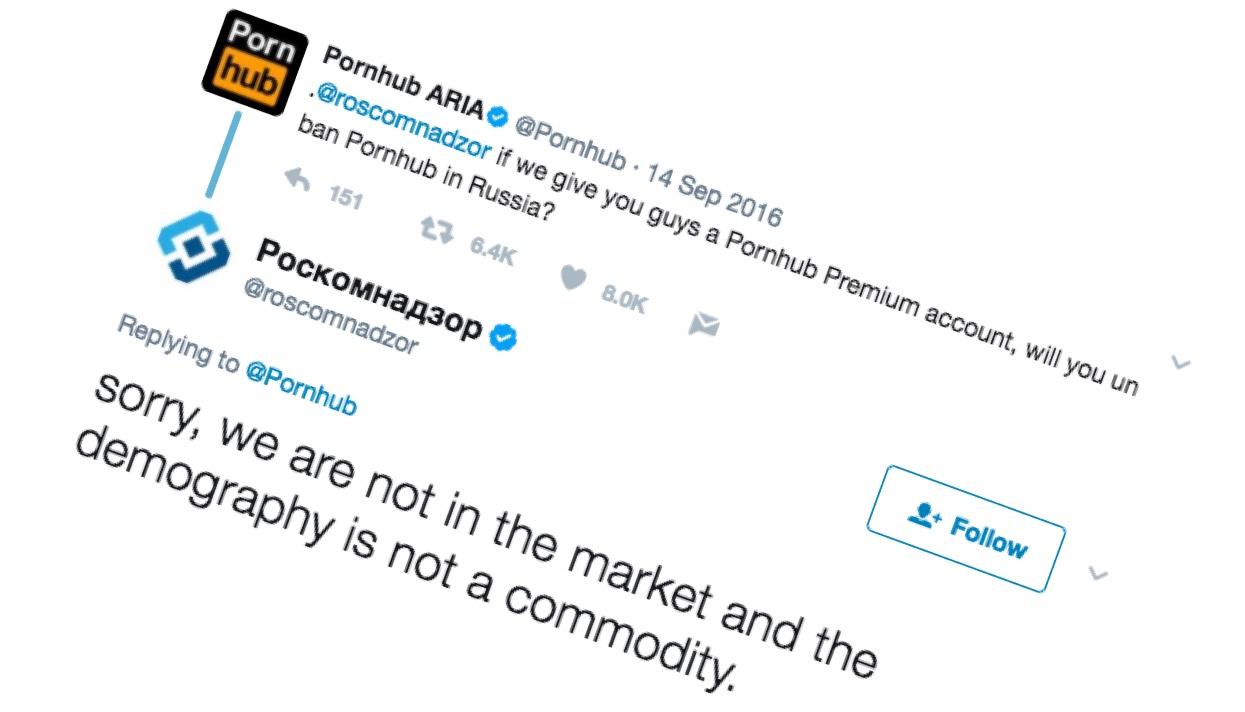 PornHub пообещал Роскомнадзору премиум-аккаунт за разблокировку.  Роскомнадзор разблокировал. Ждет (и дождался!) — Meduza