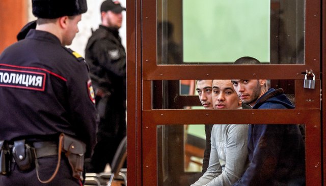 Обвиняемые по делу о взрыве в петербургском метро, апрель 2019 года