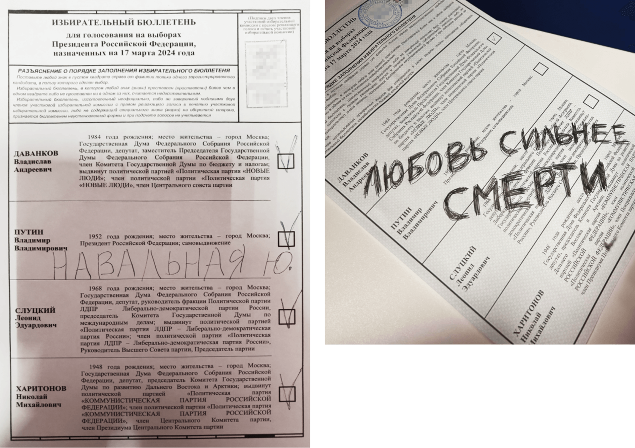 Нет войне! Нет Путину!» Что пишут россияне на бюллетенях для голосования —  Meduza