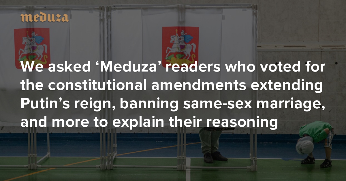 Why They Voted Yes We Asked ‘meduza Readers Who Voted For The 