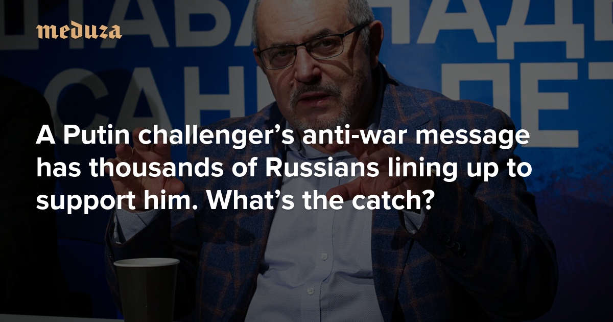 The low expectations of Boris Nadezhdin A Putin challenger’s anti-war ...