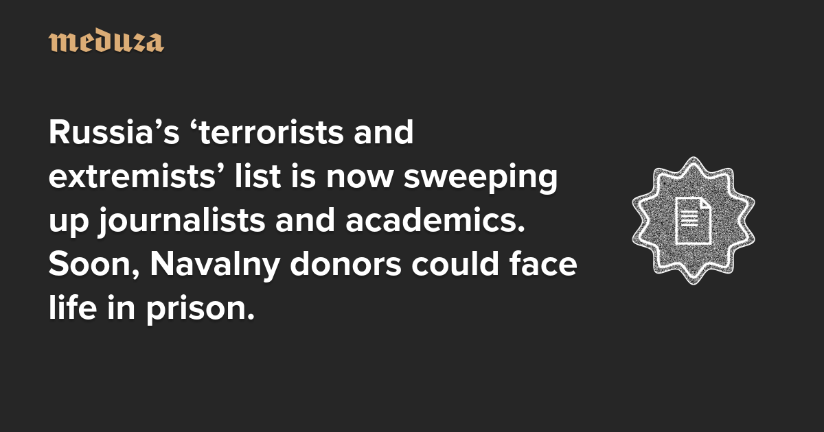 Russlands Liste der „Terroristen und Extremisten“ erfasst nun auch ...