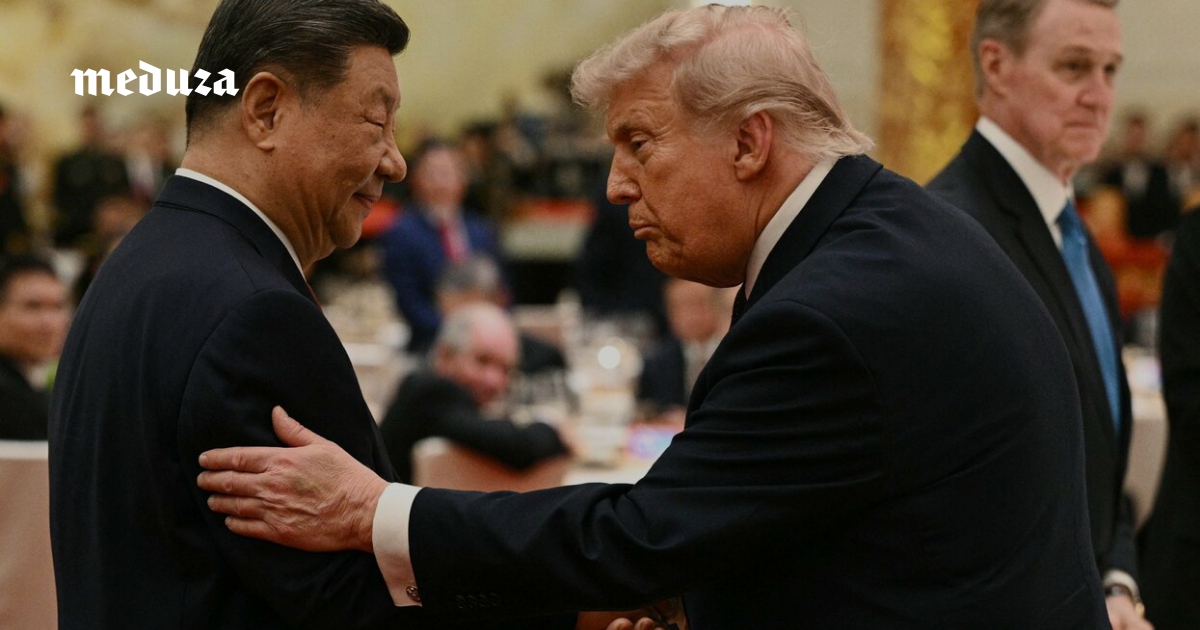 Трамп приехал на переговоры в Пекин (в компании с руководством SpaceX, Apple и NVidia). Главы США и Китая говорят о новой вехе в отношениях — однако угроза конфликта из-за Тайваня никуда не делась
