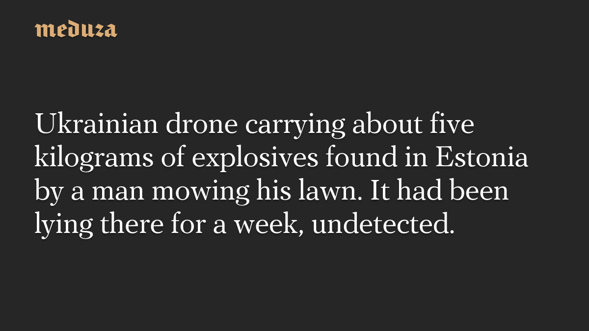 Ukrainian Drone Found in Estonia