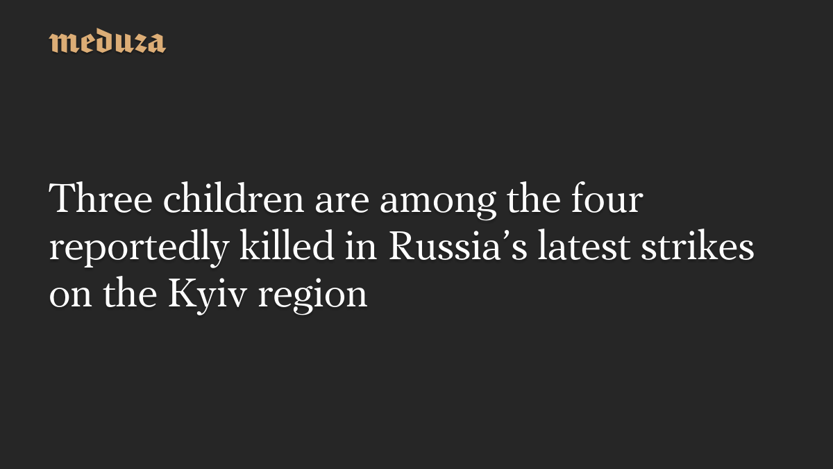 ロシアによるキーウ州への最新攻撃、死亡した4人のうち3人が子どもと報道