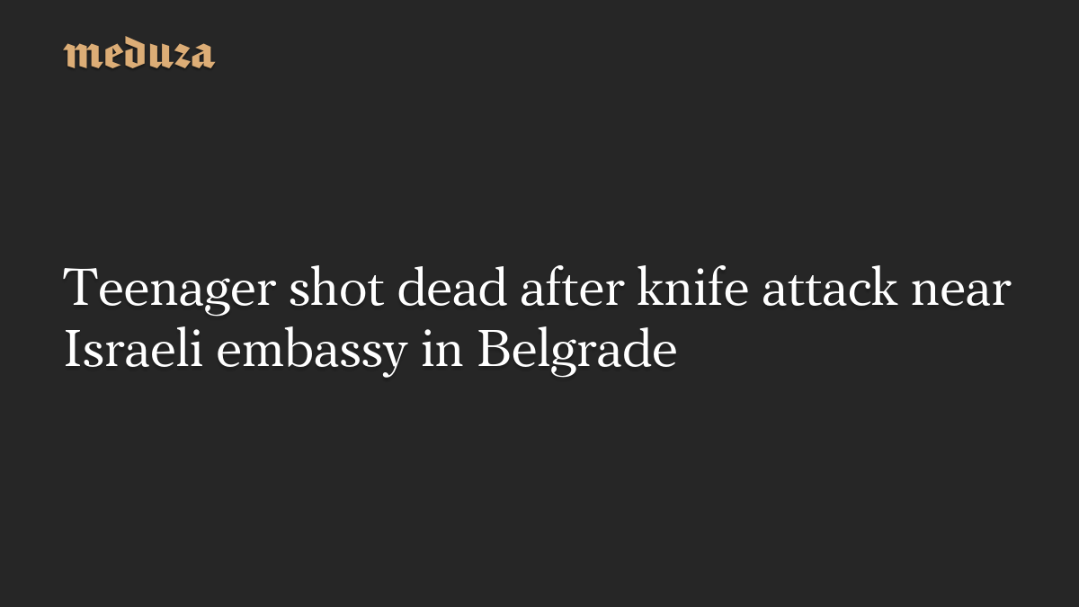 Teenager shot dead after knife attack near Israeli embassy in Belgrade