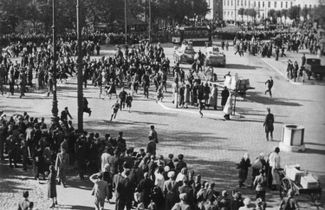 The Soviet Red Army in Riga, 1940