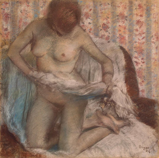Дега. Стоящая на коленях женщина. 1884
