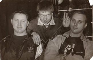 Григорий Гусятинский (Гриша Северный, слева) и Сергей Ананьевский (Культик, справа), конец 1980-х — начало 1990-х