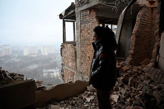 Разрушенный 21 декабря 2023 года дом в ЖК «Александровский»