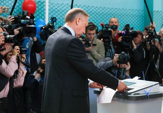 Александр Беглов на голосовании 8 сентября 2019 года