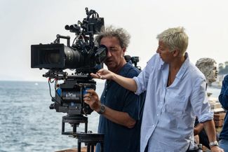 Паоло Соррентино и операторка Дарья дʼАнтонио во время съемок фильма