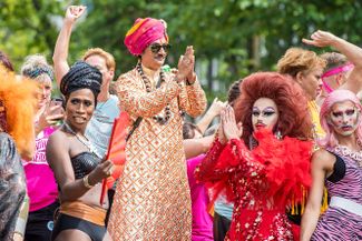 Принц Манвендра Сингх Гойл на гей-параде в Амстердаме