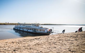 The Bolshoy Ussuriysky Island pier