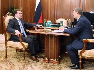 Дмитрий Медведев и Владимир Евтушенков