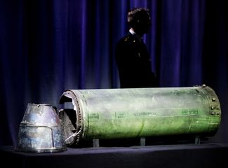 Fragment of the missile that downed the Boeing 777