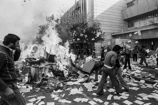The aftermath of riots in Tehran. November 4, 1978