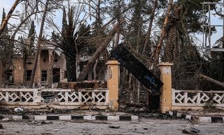 Разрушения в Пальмире. 27 марта 2016 года