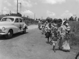 Палестинские беженцы. 1948 год, окрестности Иерусалима