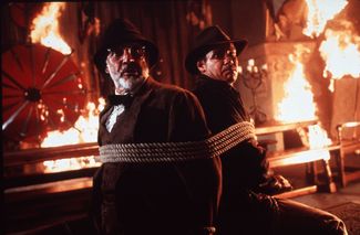 Шон Коннери и Харрисон Форд в фильме «Индиана Джонс и последний Крестовый поход». 1989 год