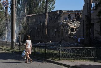 Жилой дом в Кривом Роге, разрушенный в результате российского ракетного удара