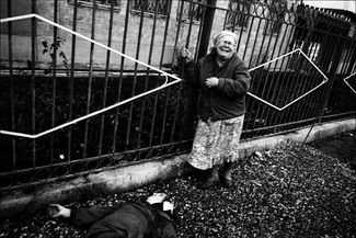 Жительница Грозного и жертва боевых действий. Январь 1995 года