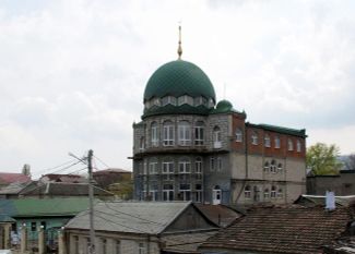 A Salafi mosque on Kotrov Street in Makhachkala