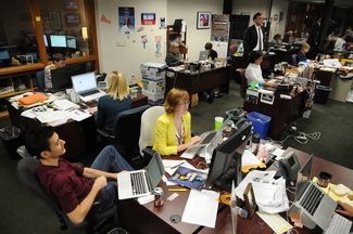 Первый офис The Texas Tribune, ноябрь 2012 года