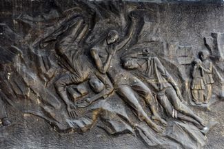 A relief sculpture from the Ata-Beyit Memorial Complex