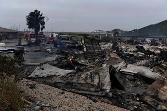 Последствия пожара в Корпус-Кристи. 26 августа