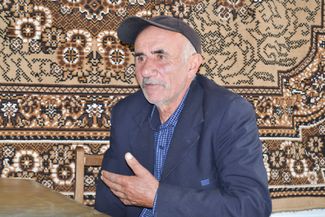 Areg Mirzoyan at his family’s temporary home in Malishka. October 9, 2023.