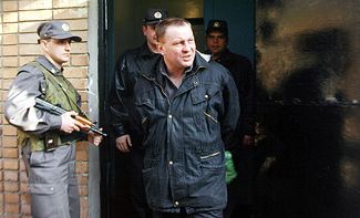 Юрий Буданов во время суда над ним, Ростов, 1 марта 2001 года
