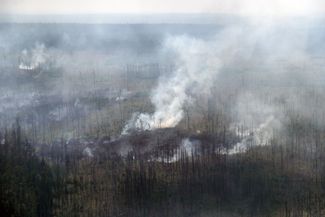 Пожары в Богучарском районе Красноярского края в августе 2019 года