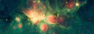 Туманность Кошачья лапа, расположенная в созвездии Скорпиона на расстоянии от 4,2 до 5,5 тысячи световых лет от Земли