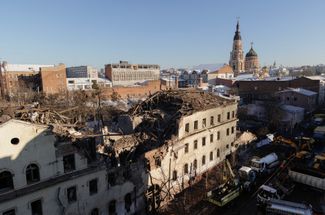 Разрушенный дом в Харькове