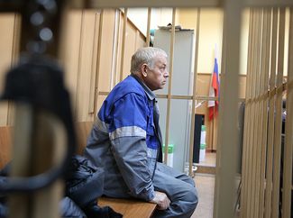 Водитель снегоуборщика Владимир Мартыненко на заседании Басманного суда. 23 октября 2014-го