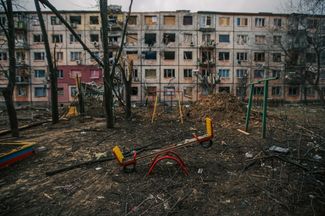 Последствия обстрелов в Харькове. 1 апреля 2022 года
