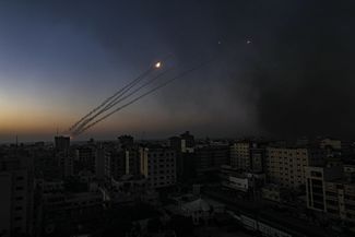 Ракеты, выпущенные по Израилю вооруженными группировками в секторе Газа, 7 ноября 2023 года