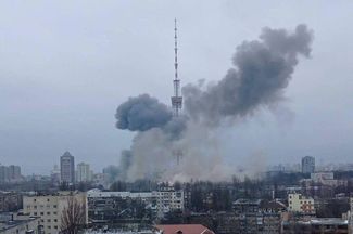 Удар по телецентру в Киеве 1 марта 2022 года