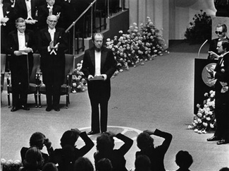 Александр Солженицын на церемонии вручения Нобелевской премии. Стокгольм, 10 декабря 1974 года