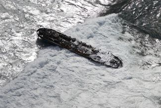 Сгоревшая лодка в окрестностях Лахайны — города, который сильнее всего пострадал от пожаров на острове Мауи в Тихом океане, втором по величине в Гавайском архипелаге. В пожаре на Мауи погибли 145 человек