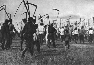Колхозники во время коллективизации. 1929 год