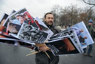 Илья Пономарев на митинге оппозиции на Болотной площади. 10 декабря 2011 года