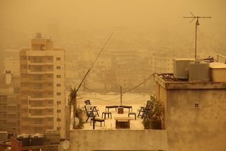 Песчаная буря в Бейруте, 8 сентября 2015 года