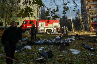 Мешки с телами мирных жителей Запорожья, погибших в результате российской атаки