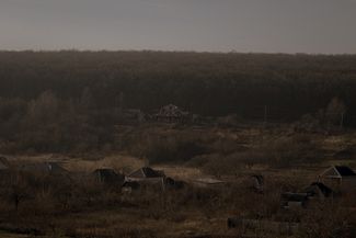 A view of the village of Staryi Saltiv. In 2019, about 3,500 people lived in the village. Now, it’s mostly destroyed.