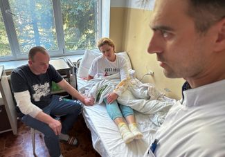 Жители Ржищева Александр и Вера Шелест в больнице